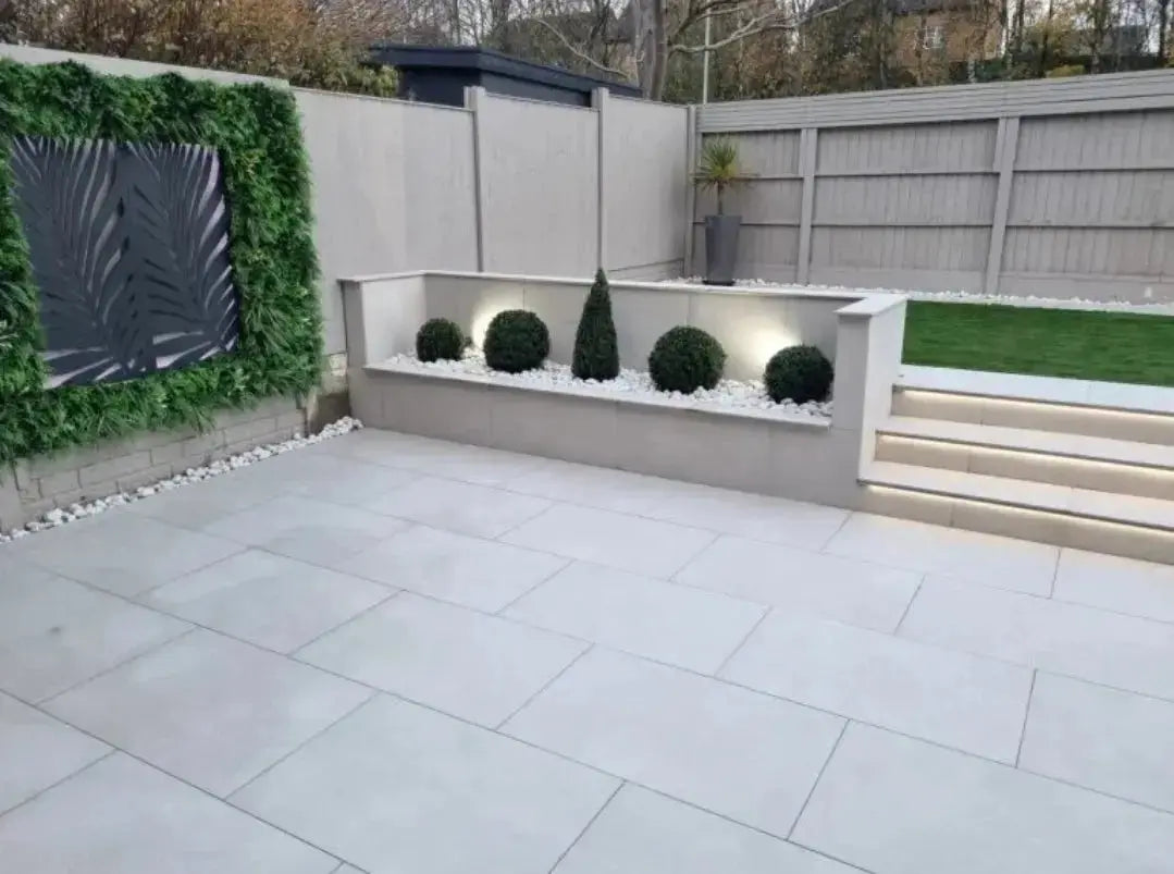 Live off white 600x900x20 mm Outdoor Porcelain Tiles Paving £34.99 sq.m vivido-tiles-uk