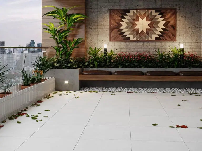 Live off white 60x60 cm matt Porcelain Tiles from £19.99 sq.m TS