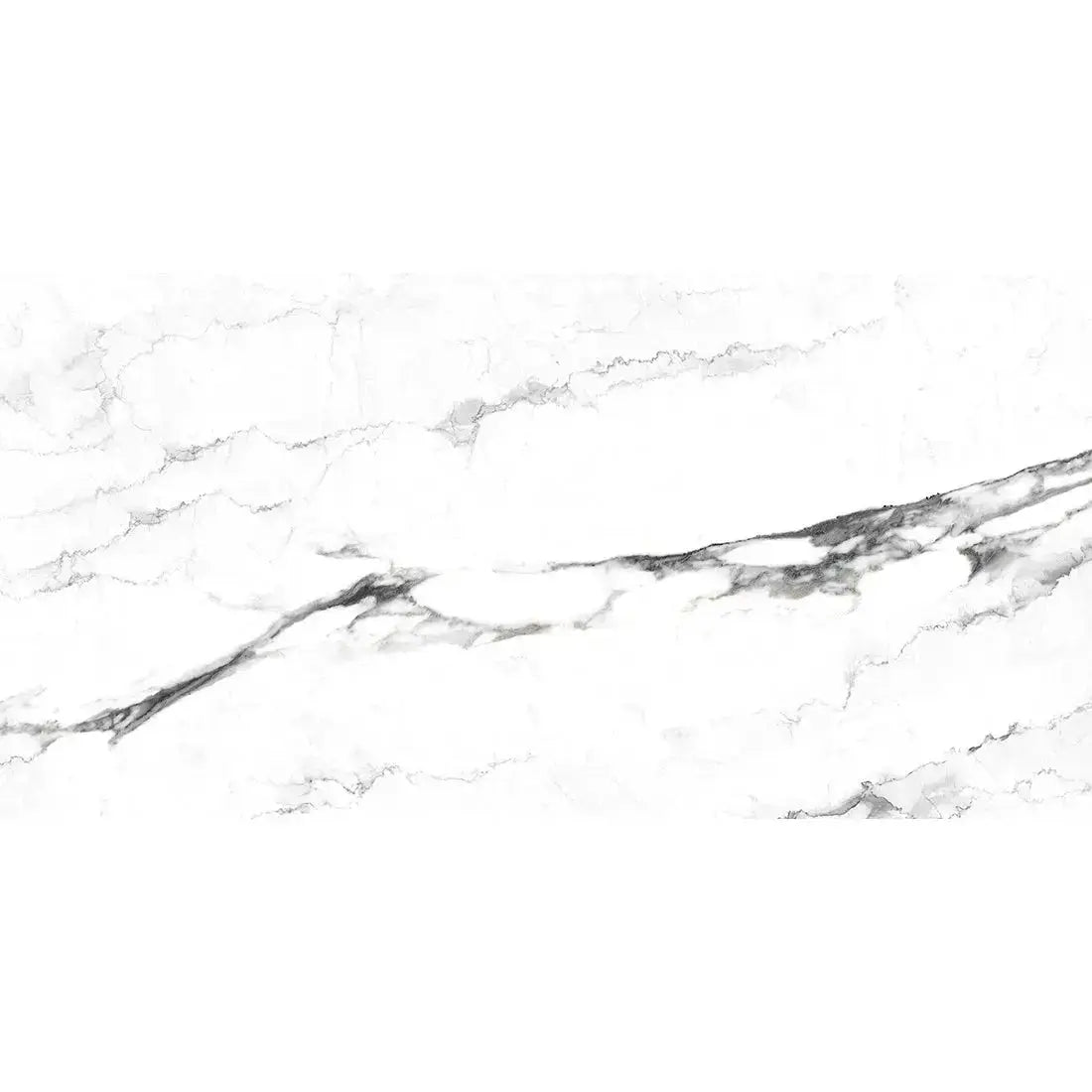 Lucy White polished 60x120 cm marble effect Porcelain Tile from £24.99 sq.m - Vivido Tiles uk