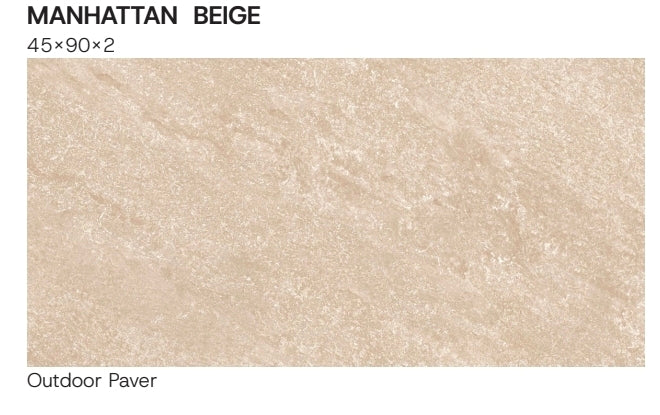 Manhattan Beige 450x900x20mm Outdoor Porcelain Tiles Paving from £32.99 per sq.m Bien