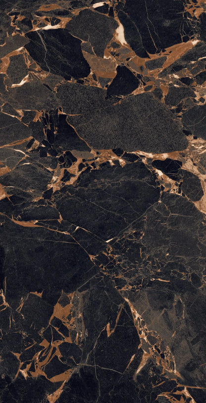 Miracle black & gold polished 60x120 cm marble effect Porcelain Tiles from £24.99 sq.m -Vivido-tiles-uk