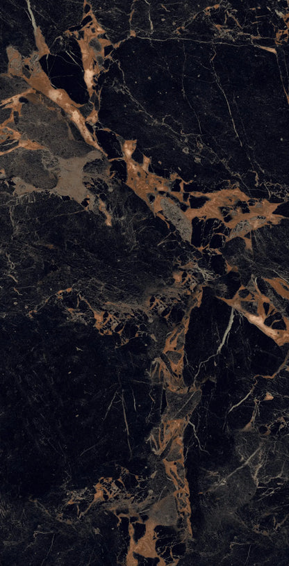 Miracle black & gold polished 60x120 cm marble effect Porcelain Tiles from £24.99 sq.m -Vivido-tiles-uk