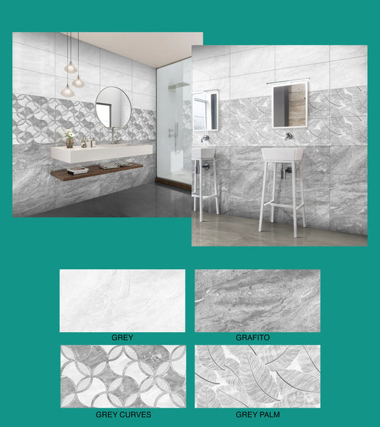 Monaco Ceramic wall tiles 30x60 cm from £13.99 sq.m available in 2 colours - Vivido Tiles uk 