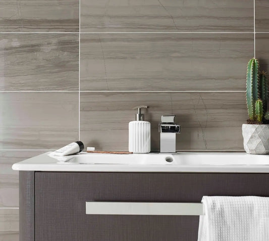 Natural Stone Cedar Dark polished Marble wall & floor Tiles from £49.99 sq.m Vero
