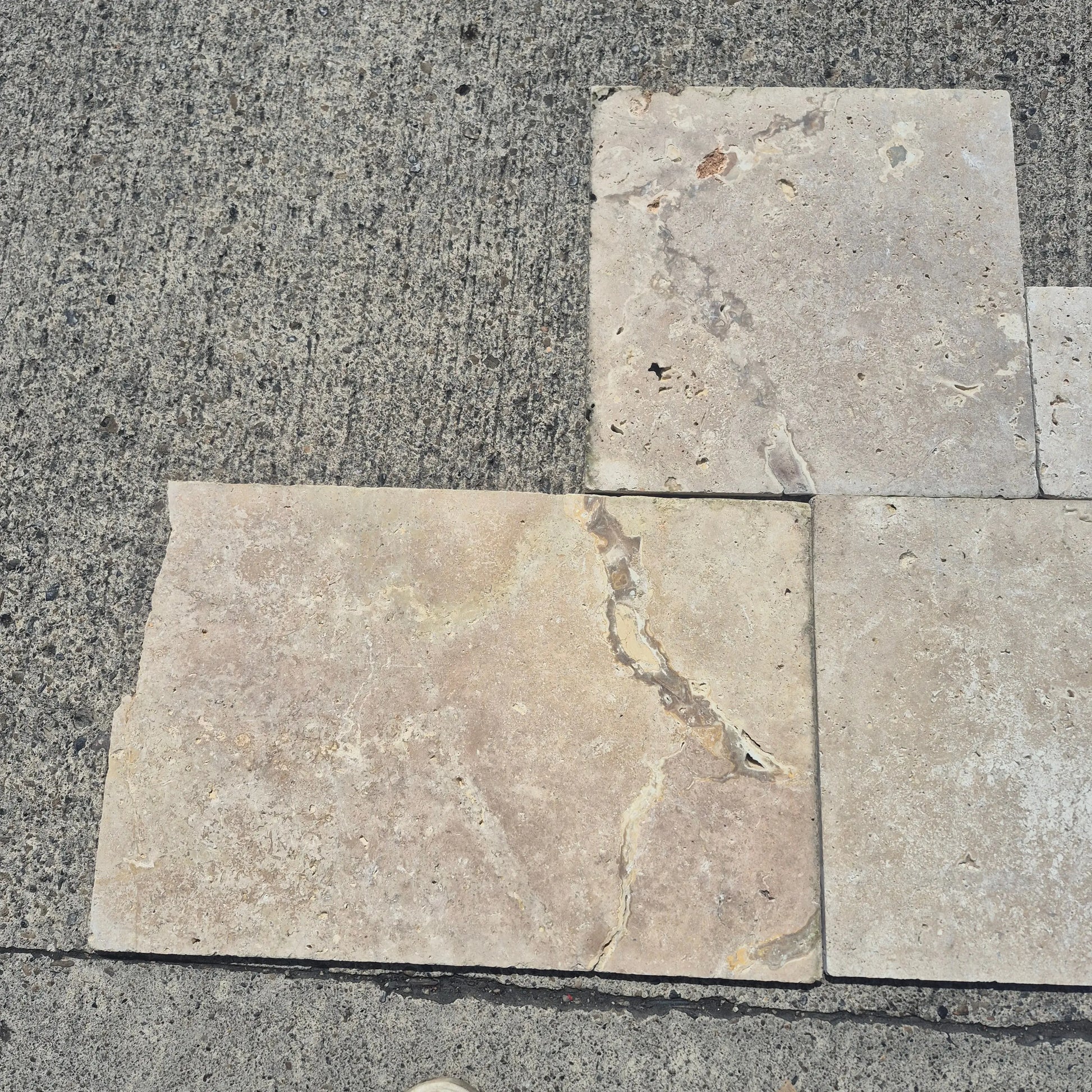 Natural Stone Tumbled Modular French Pattern Travertine from £19.99 sq.m imp
