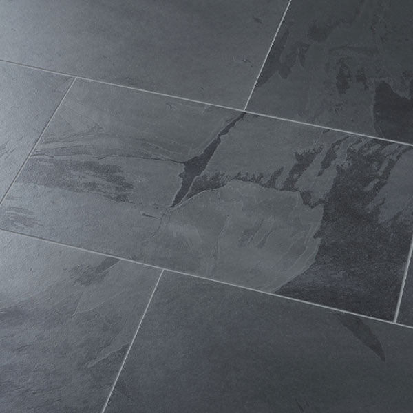 Natural stone Raven Black cleft slate tiles Vivido Tiles