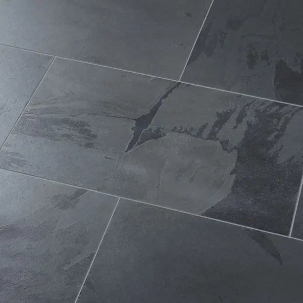Natural stone Raven Black cleft slate tiles Vivido Tiles