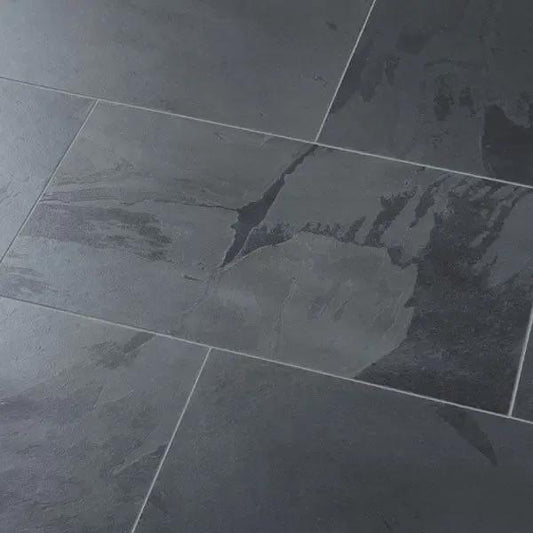 Natural stone Raven Black cleft slate tiles Vivido Tiles