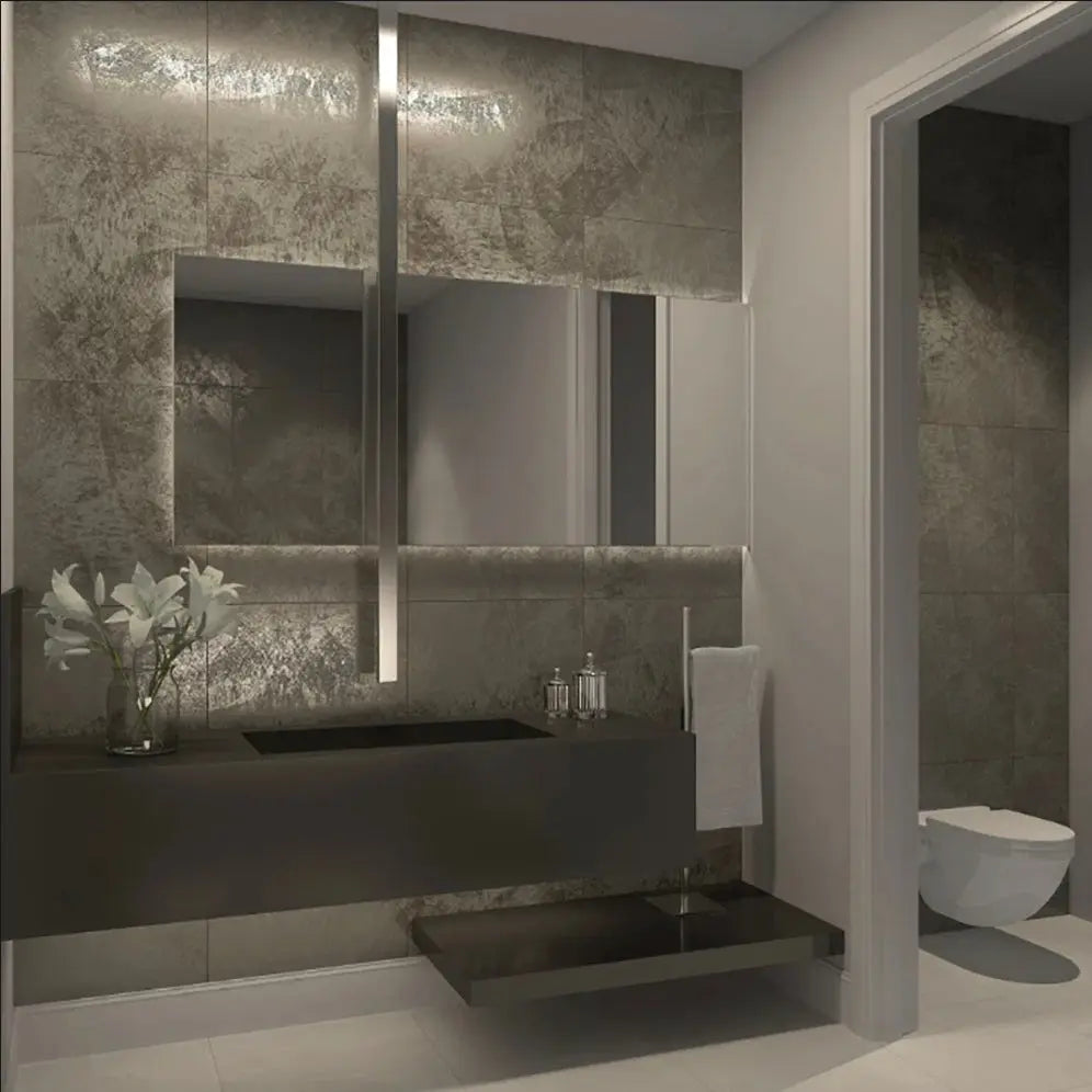 Nex metalic Anthracite 60x120 cm Porcelain wall and floor tiles from £34.99 sq.m