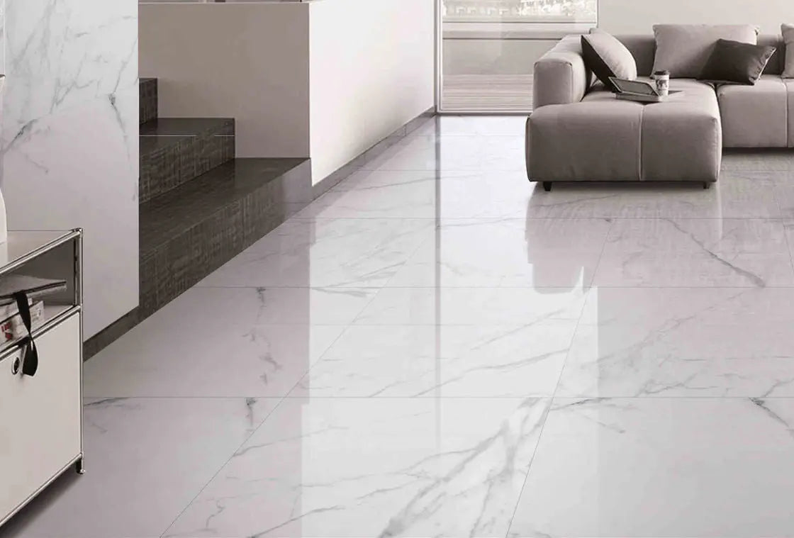 OFFER Carrara Marble 60x120 cm Polished Porcelain Tiles from £14.99 sq.m DS