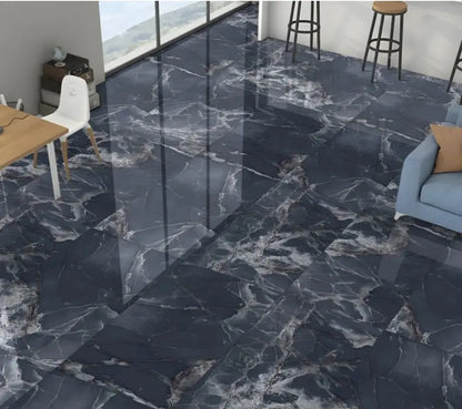 ONYX BLUE 60 x 120 cm 9 mm High Gloss Porcelain Tile £25.99 Vivido Tiles Harrogate 