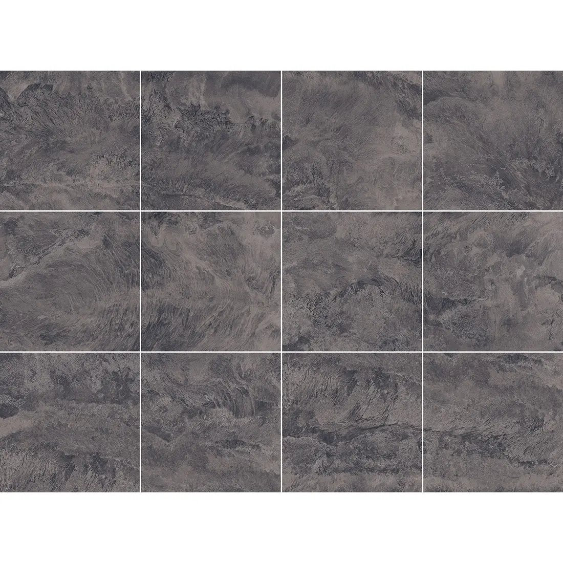 Ocean Nero Concrete effect polished 60x60 cm Porcelain Tiles from £26.99 sq.m DS