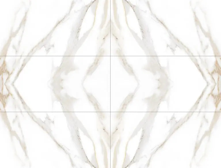 One set ( 9 Tiles ) bookmatch 60 x 120 cm 7mm Full Polished Porcelain feature wall Tiles - Vivido Tiles