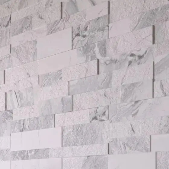 Oswald White Split Face Matt Porcelain Wall 150x610 mm Porcelain feature wall tiles £59.99 sq.m Vivido-tiles-harrogate