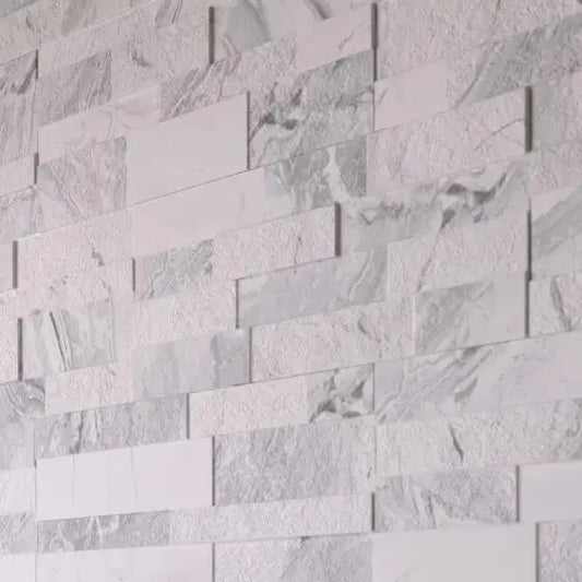 Oswald White Split Face Matt Porcelain Wall 150x610 mm Porcelain feature wall tiles £59.99 sq.m Vivido-tiles-harrogate