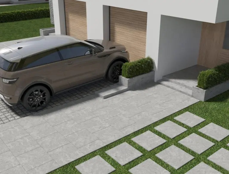 Outdoor Porcelain Tile Ark Silver 600x600x20mm Bien