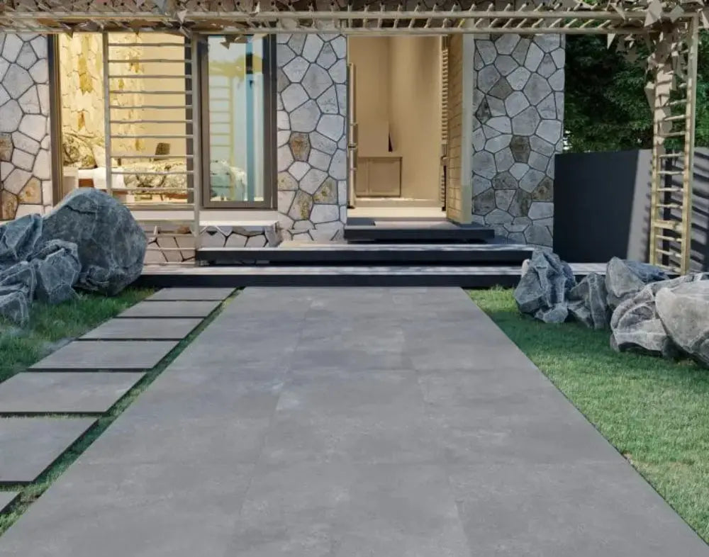Outdoor Porcelain Tile Luna Cool Grey 600x600x20mm Bien