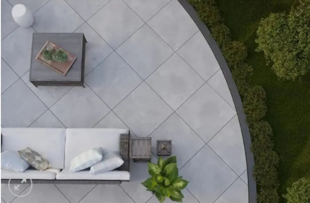 Outdoor Porcelain Tile Luna Cool Grey 600x600x20mm Bien