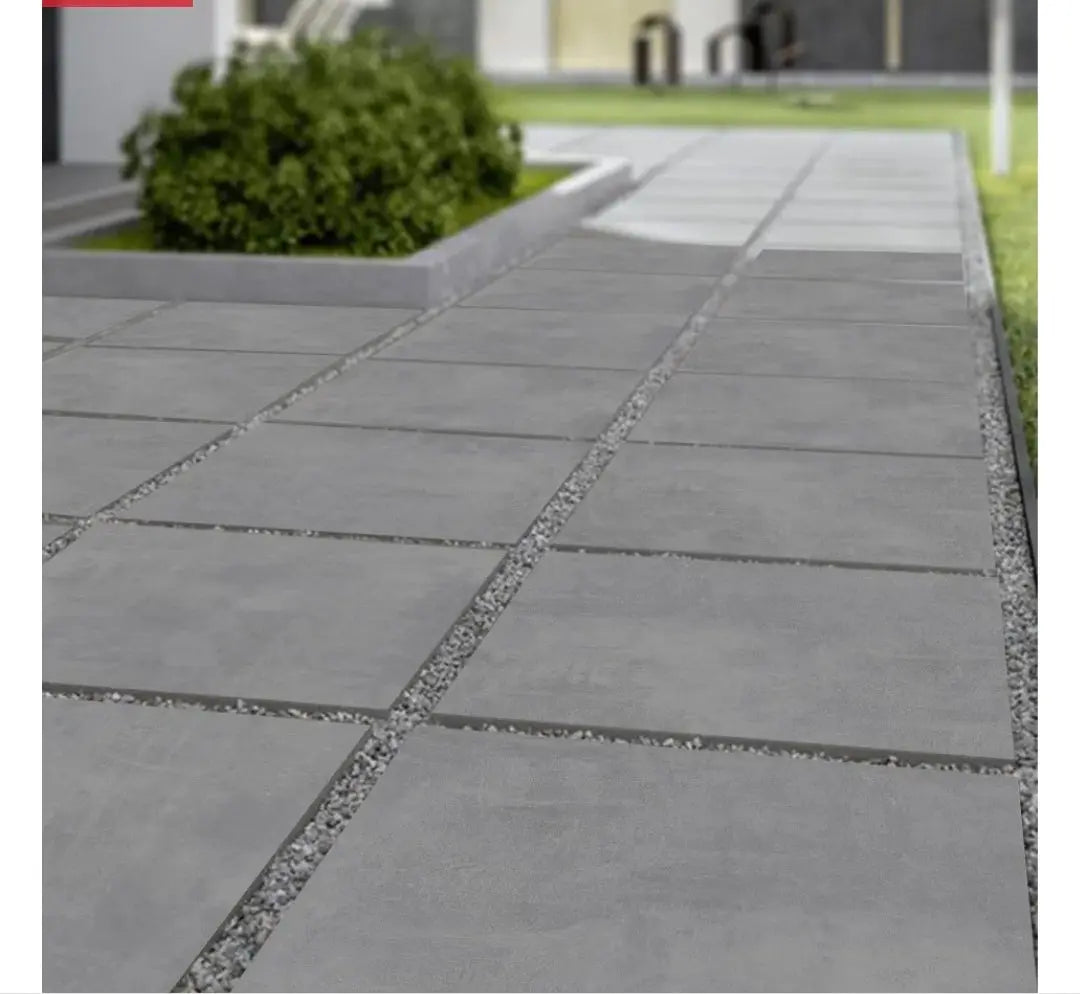 Driveway Outdoor Porcelain Tiles Stone Grey 600x600x30 mm concrete effect