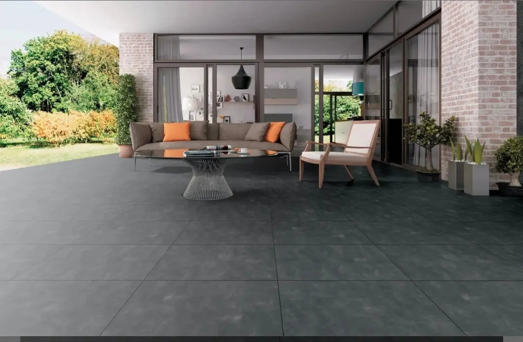 Outdoor Porcelain Tile Street Graphite 800x800x20 mm concrete effect Bien