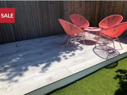Outdoor porcelain Tiles Anti Slip Timber Grey  300x1200x20 mm