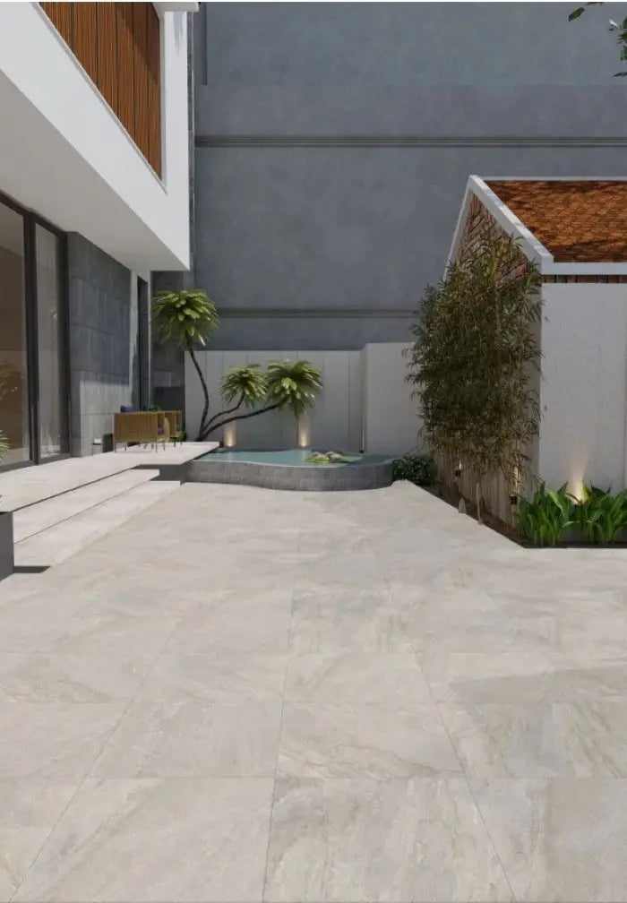Outdoor porcelain Tile Rasa Beige 600x600x20mm Bien