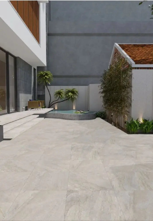 Outdoor porcelain Tile Rasa Beige 600x600x20mm Bien