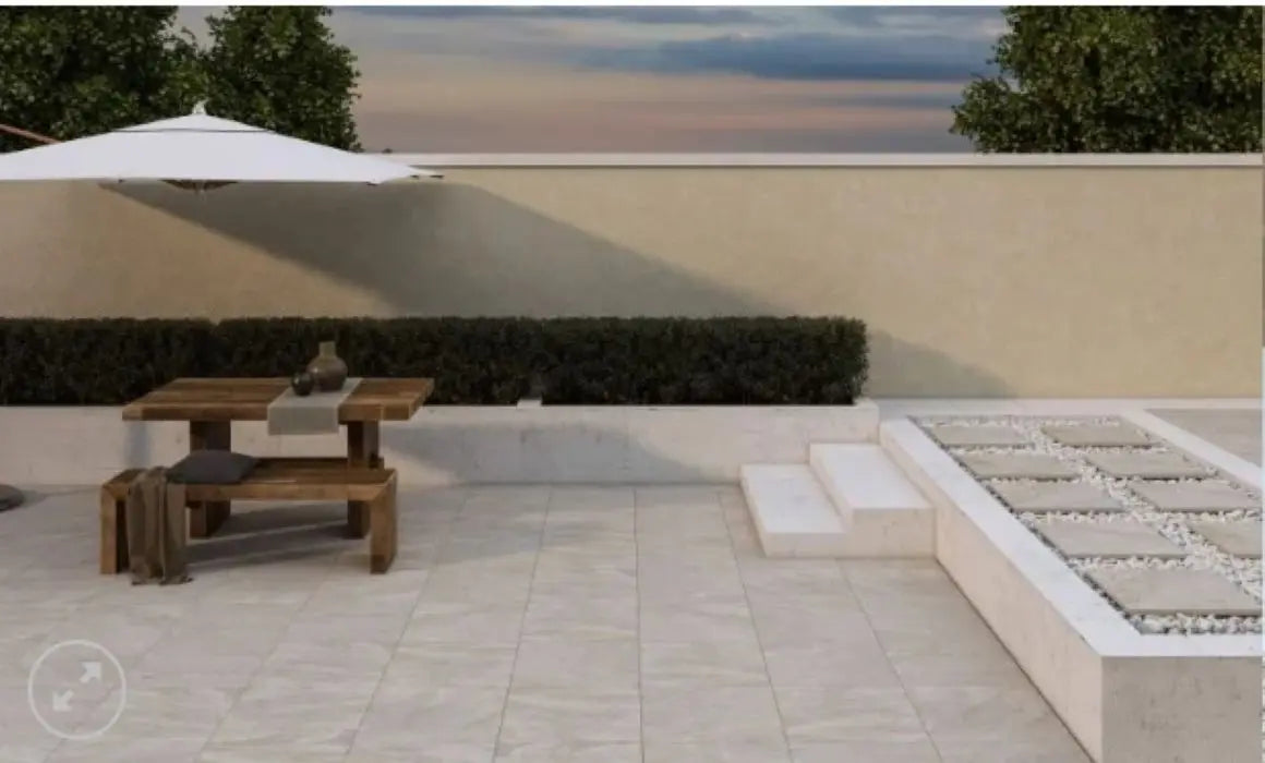 Outdoor porcelain Tile Rasa Beige 600x600x20mm Bien