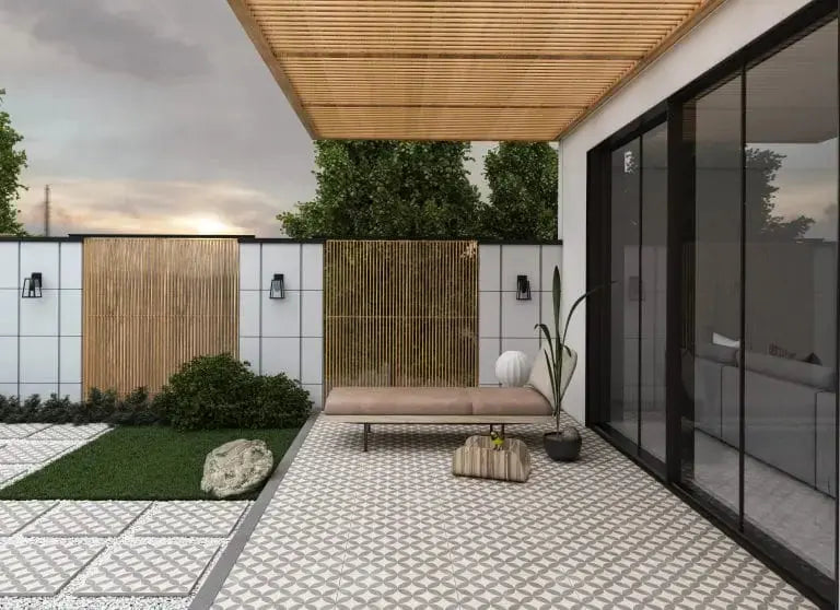 PALLET of 600x600x20 mm Ark Fiore Decor Anti Slip R11  Porcelain Tile.£37.99 sq.m Vivido Tiles Uk 