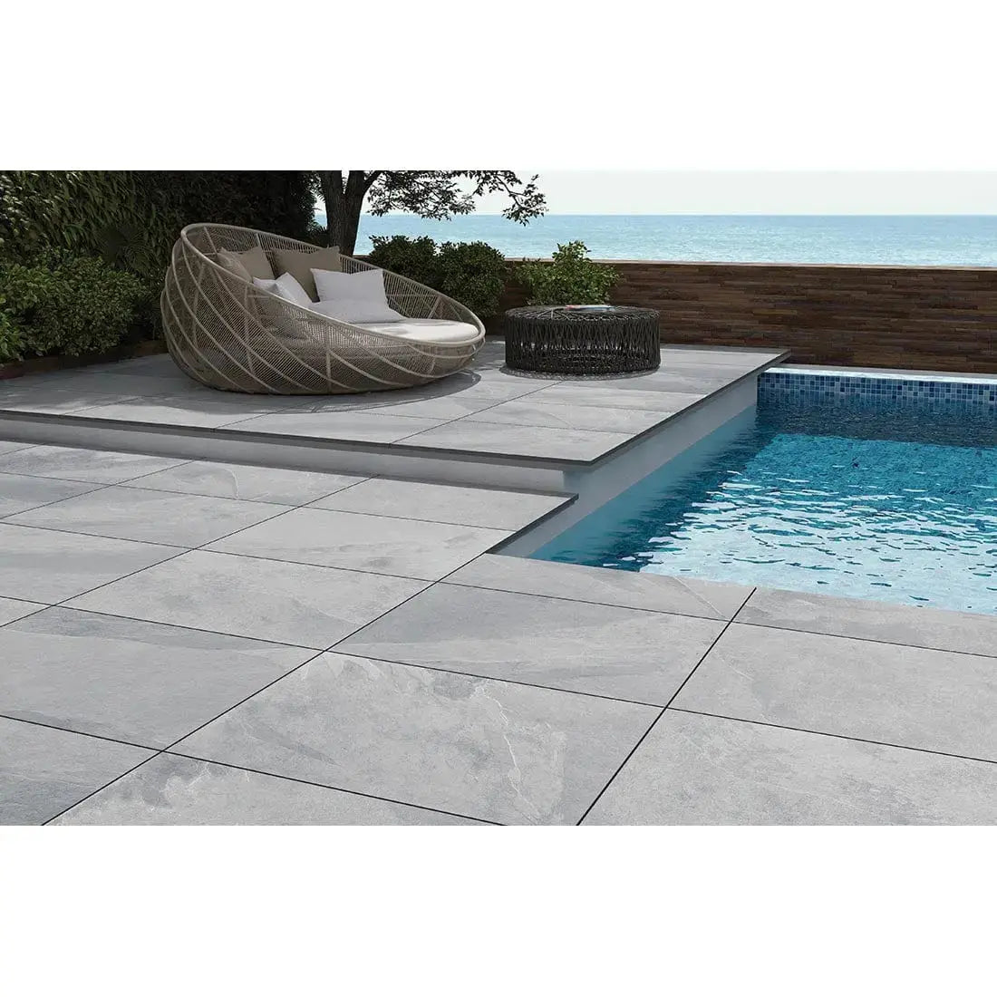 Brazil Slate Grey 60x90x2 cm Outdoor Porcelain Paving £33.30 sq.m Vivido Tiles Uk 