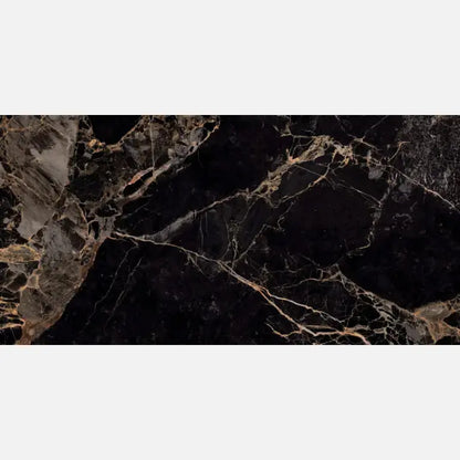 Porcelain Tiles Jadore black Gold polished 60x120x0.7 cm marble effect wall and floor