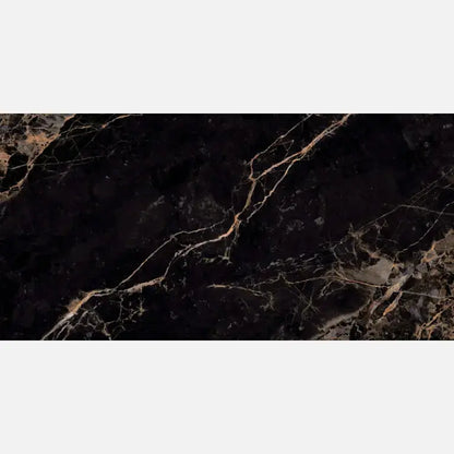 Porcelain Tiles Jadore black Gold polished 60x120x0.7 cm marble effect wall and floor