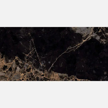 Porcelain Tiles Jadore black Gold polished 60x120x0.7 cm marble effect wall and floor