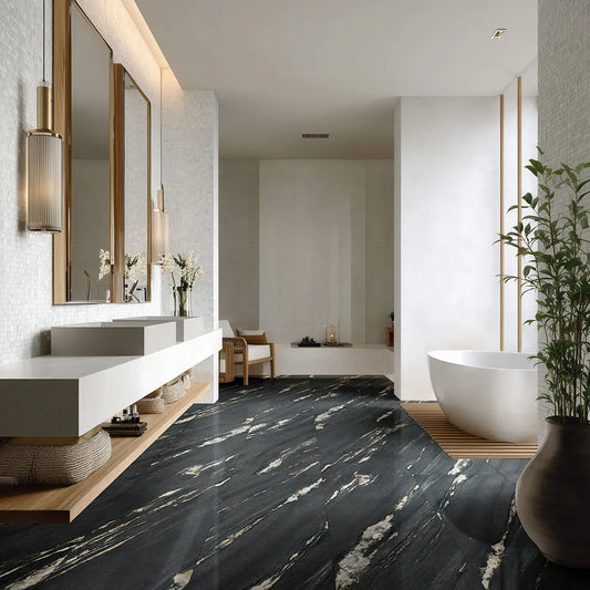 Porcelain Tile Obsidian Multi Polished Carving 60x120 cm wall and floor DS