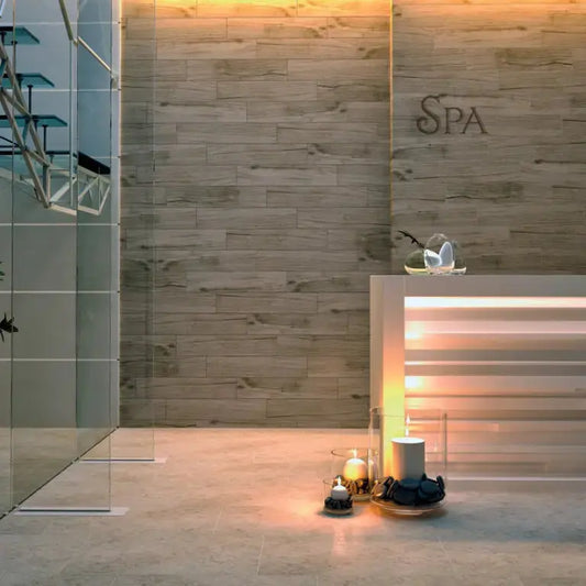 Porcelain wood effect tiles Picasso Mink matt 15x60 cm wall and floor