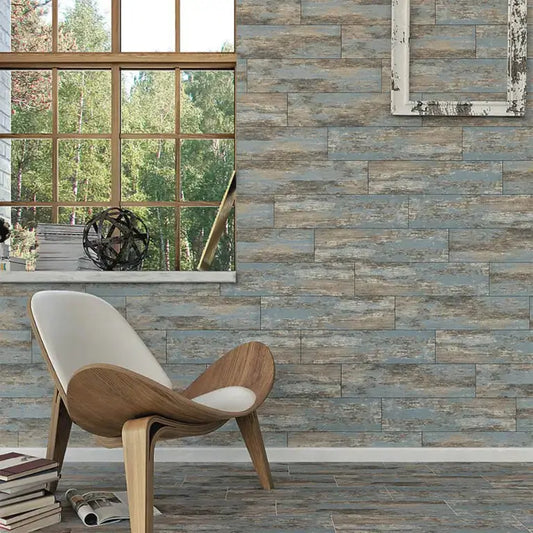 Porcelain wood effect tiles Picasso Blue matt 15x60 cm wall and floor