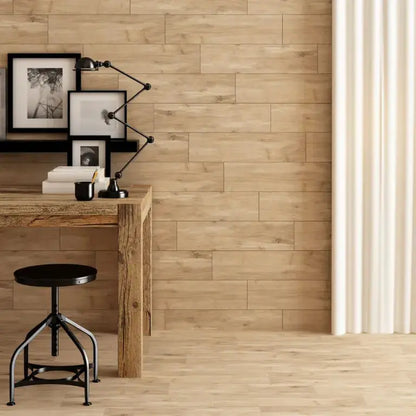 Porcelain wood effect tiles Picasso oak matt 15x60 cm wall and floor