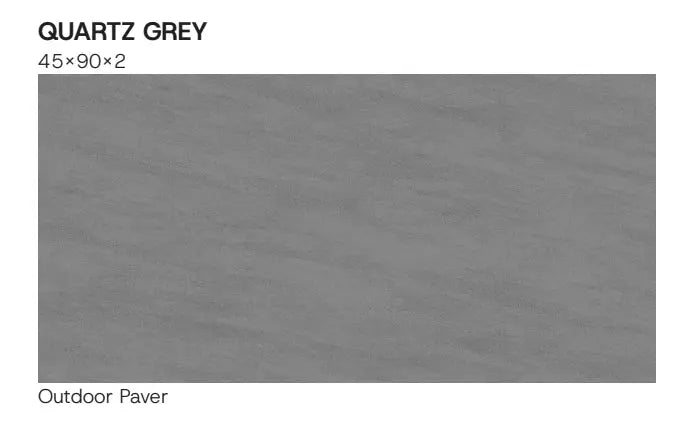 Quartz Grey outdoor paver sample with dimensions 45x90x2 cm Vivido Tiles Harrogate 