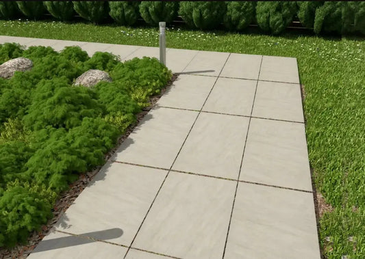 Quartz White 600x900x20 Outdoor Anti-slip porcelain paving tiles Vivido Tiles Uk 