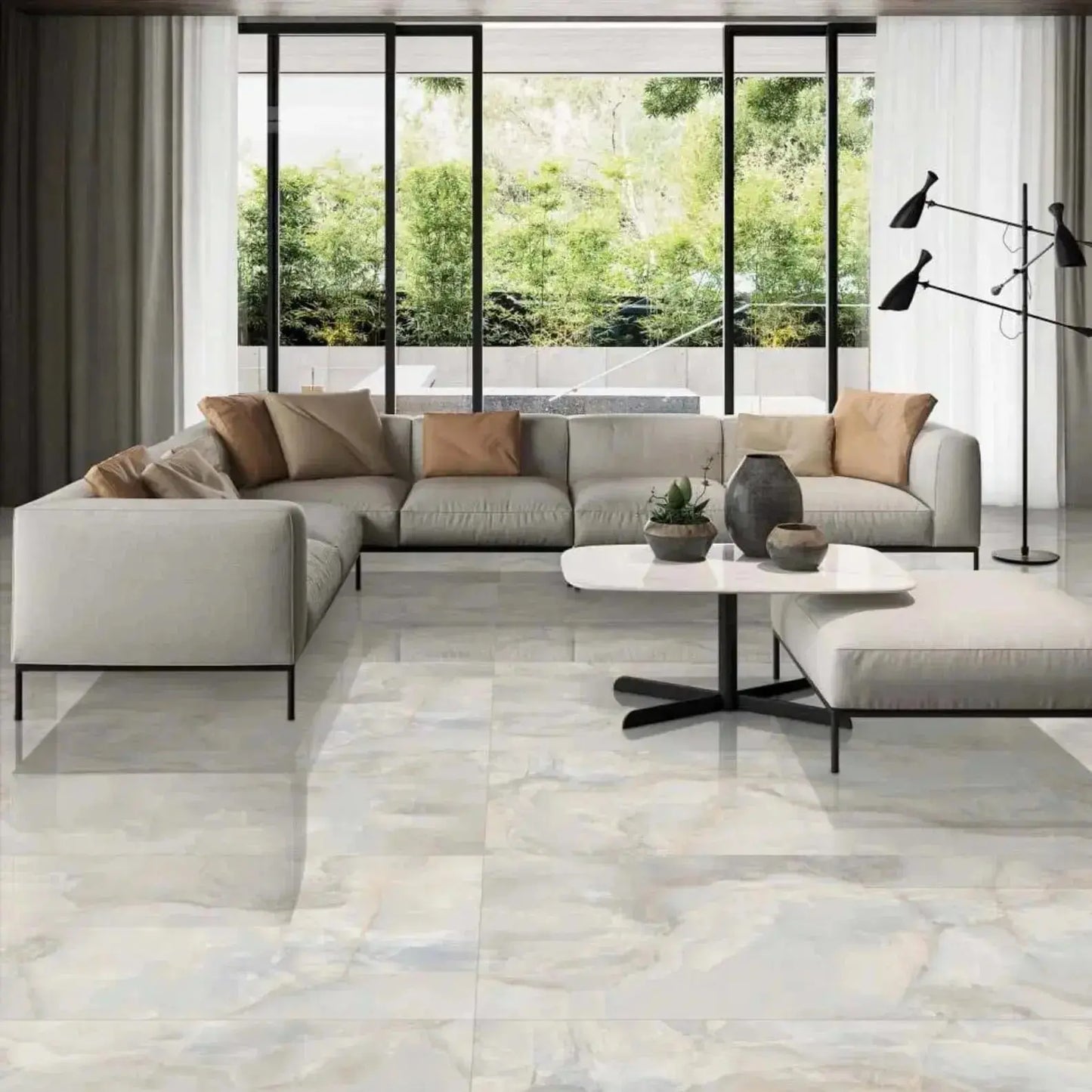 R ONYX SKY 60x60 cm Polished Porcelain wall&floor Tile from £19.99 sq.m Vivido Tiles Uk 