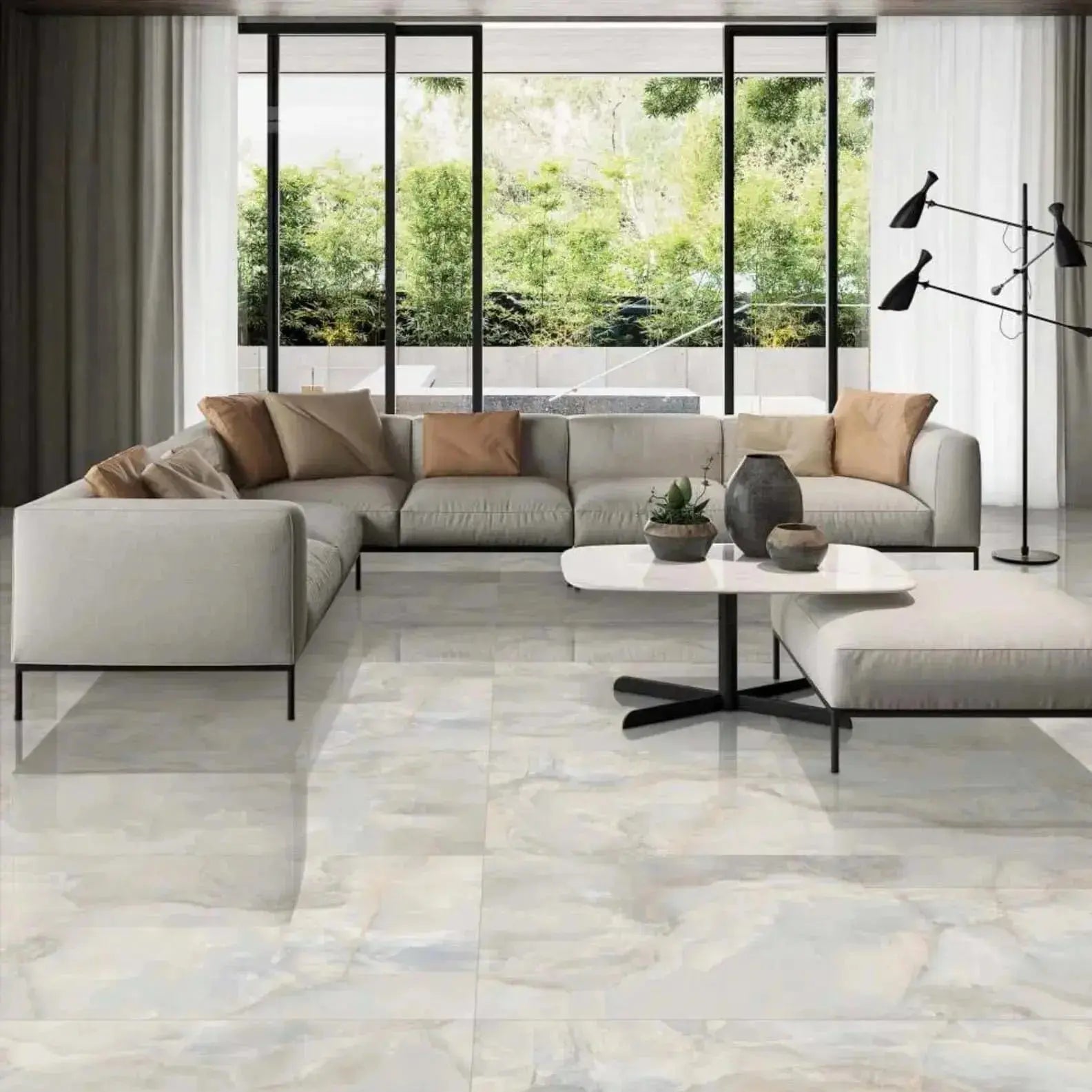 R ONYX SKY 60x60 cm Polished Porcelain wall&floor Tile from £19.99 sq.m Vivido Tiles Uk 