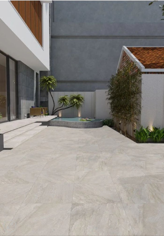 Rasa Beige 600x600x20mm Outdoor Porcelain Tiles from £32.99 sq.m Bien