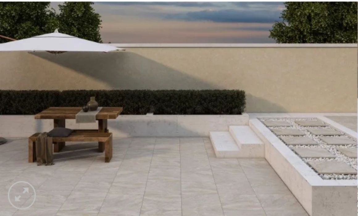Rasa Beige 600x600x20mm Outdoor Porcelain Tiles from £32.99 sq.m Bien