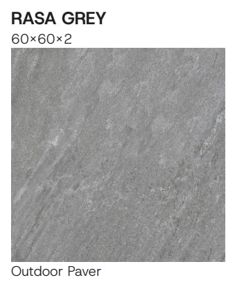 Rasa Grey 600x600x20mm Outdoor Porcelain Tiles from £32.99 sq.m Bien