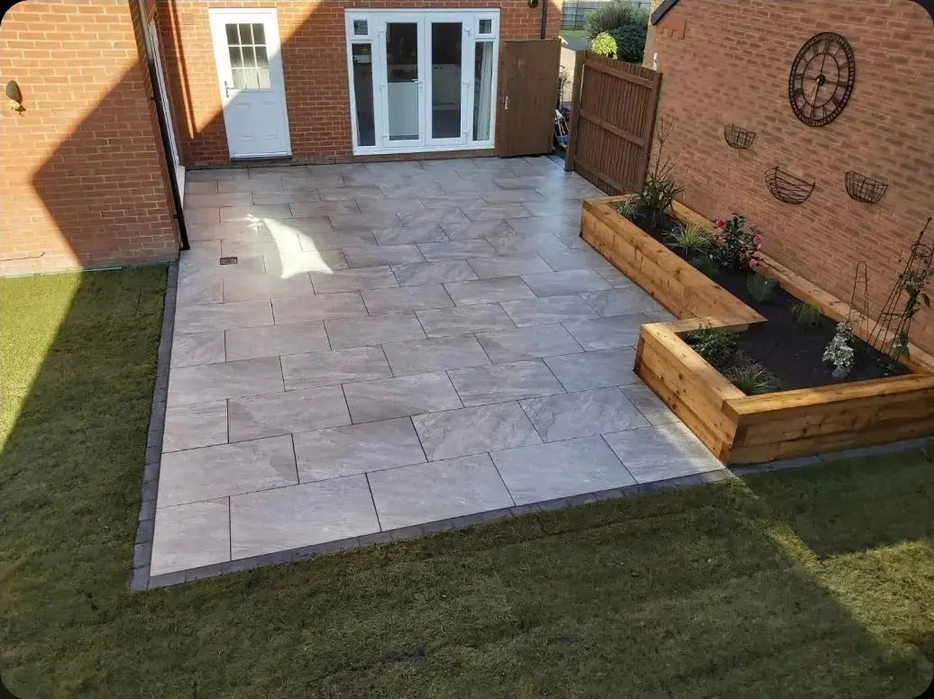 Rasa Grey 600x900x20 mm Outdoor Porcelain Tiles Paving slabs ONLY £27.99 sq.m Vivido Tiles Harrogate 