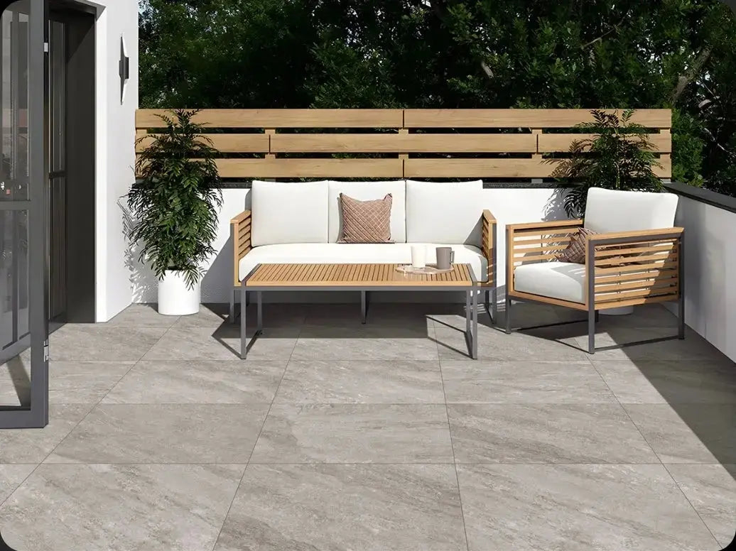 Rasa Grey 600x900x20 mm Outdoor Porcelain Tiles Paving slabs ONLY £27.99 sq.m Vivido Tiles Uk 
