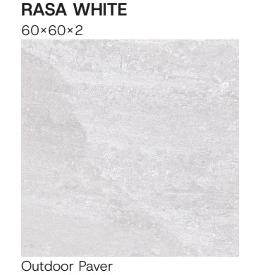 Rasa White 600x600x20mm Outdoor Porcelain Tiles from £32.99 sq.m Bien