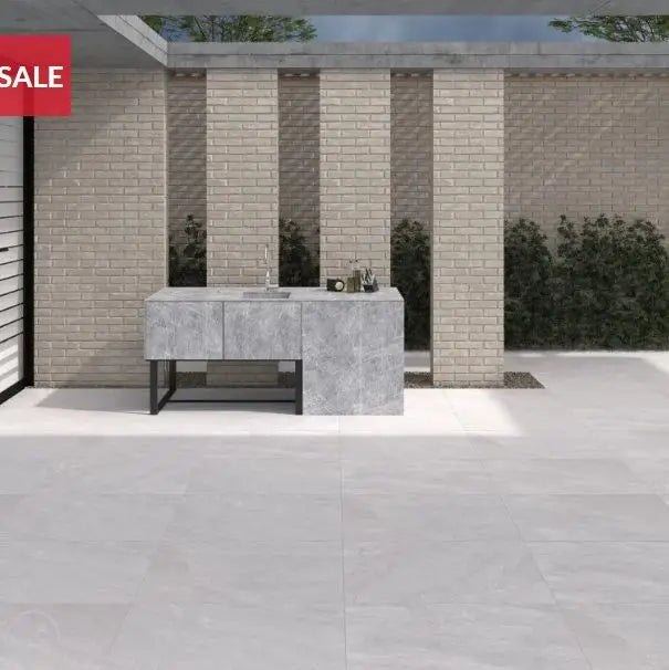 Rasa White 600x600x20mm Outdoor Porcelain Tiles from £32.99 sq.m Bien