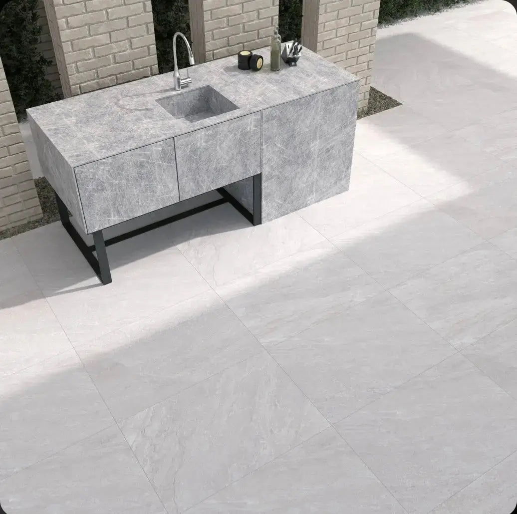 Rasa White 600x900x20 mm Outdoor Porcelain Tiles Paving slabs ONLY £27.99 sq.m Vivido Tiles Uk