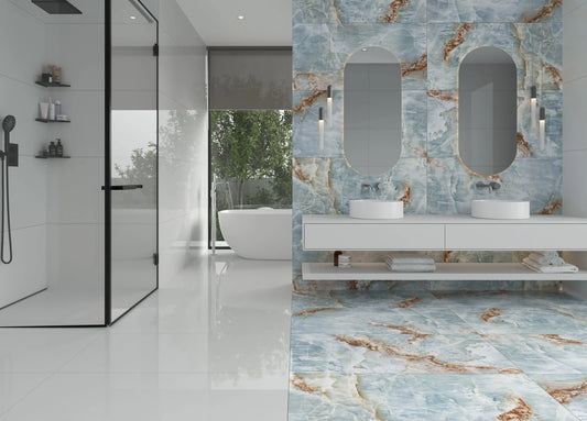 SALDA polished 60x120 cm marble effect Porcelain Tiles from £24.99 sq.m Arts